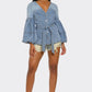 The Muse Puff Sleeve Button-Up Denim Top - Xtreme Shopper