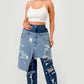 Trendy Streetwear Double-Layer Destroyed Denim Jeans - Xtreme Shopper
