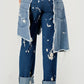 Trendy Streetwear Double-Layer Destroyed Denim Jeans - Xtreme Shopper
