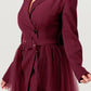 Plus Size Tulle Overlay Belted Blazer Dress - Xtreme Shopper