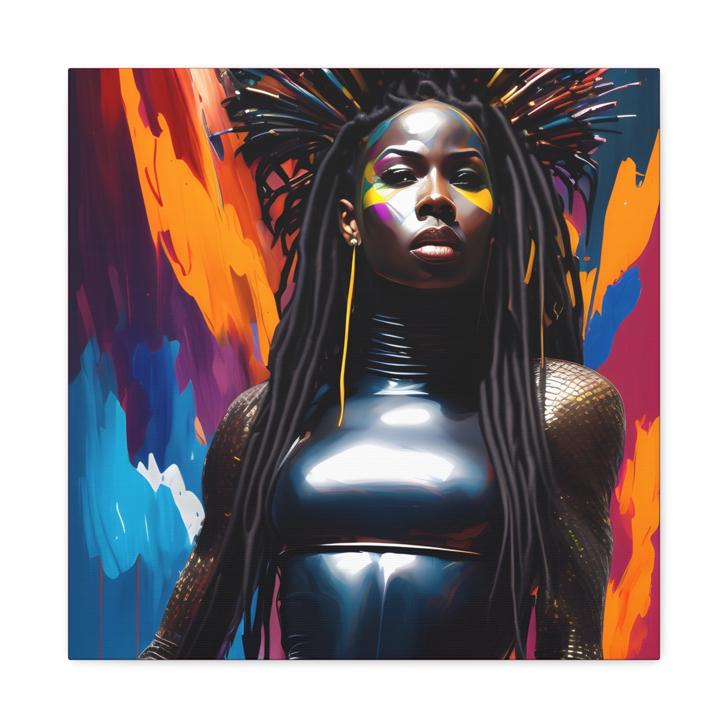 You Can't Take My Crown Abstract Black Woman Artwork Canvas Wall Print - Xtreme Shopper