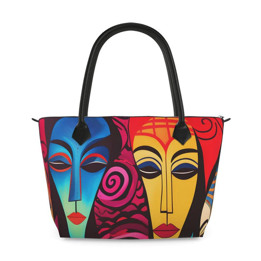 The Mask Leather Tote Bag