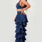Trendy Clubwear Denim Ruffled Wide Leg Pant Two-Piece Set - Xtreme Shopper