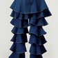 Trendy Clubwear Denim Ruffled Wide Leg Pant Two-Piece Set - Xtreme Shopper