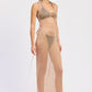 BodyCon Clubwear Sheer Metallic Knit Maxi Dress - Xtreme Shopper