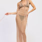 BodyCon Clubwear Sheer Metallic Knit Maxi Dress - Xtreme Shopper