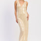 Eveningwear V-Neck Sequin Maxi Dress - Xtreme Shopper