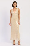 Eveningwear V-Neck Sequin Maxi Dress - Xtreme Shopper