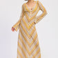 Boho Chevron Stripe Crochet Maxi Dress - Xtreme Shopper
