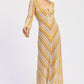 Boho Chevron Stripe Crochet Maxi Dress - Xtreme Shopper