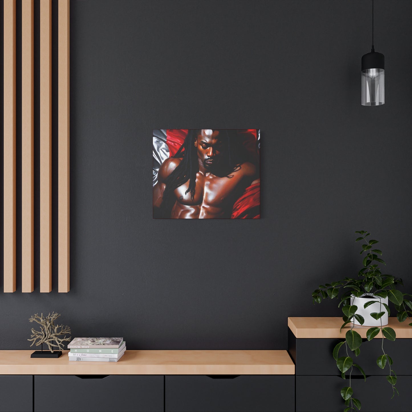 Him Afrocentric Black Artwork Canvas Wall Print