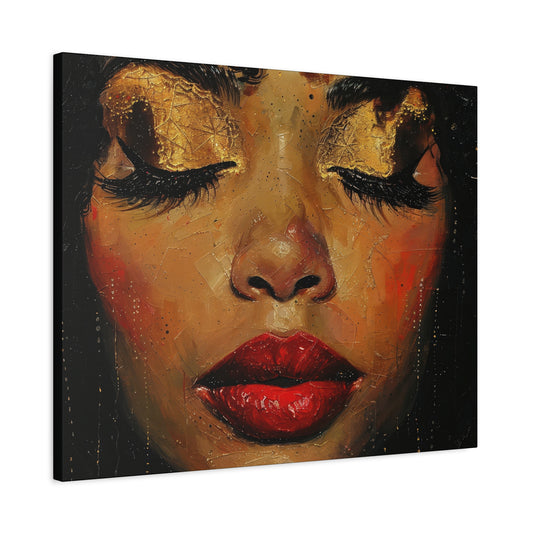 Just Meditate On It Black Woman Art Canvas Wall Print