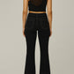 Trendy Rhinestone Boot Cut Jean in Black Denim - Xtreme Shopper