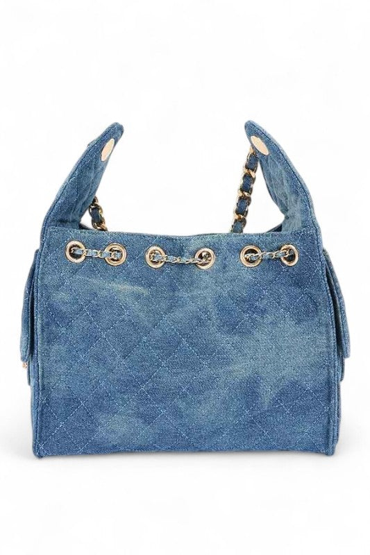 Quilted Denim Fashion Shoulder Bag - Xtreme Shopper