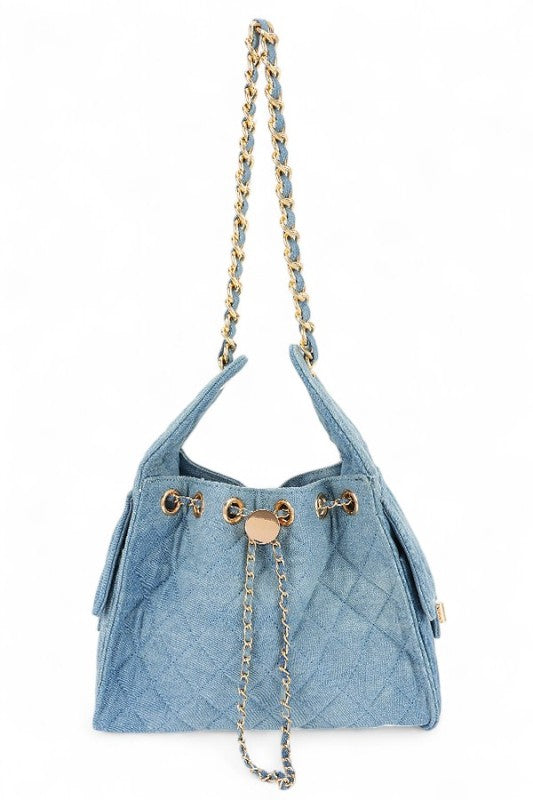 Quilted Denim Fashion Shoulder Bag - Xtreme Shopper