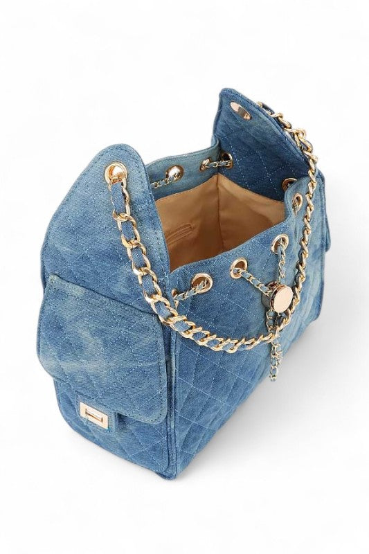 Quilted Denim Fashion Shoulder Bag - Xtreme Shopper