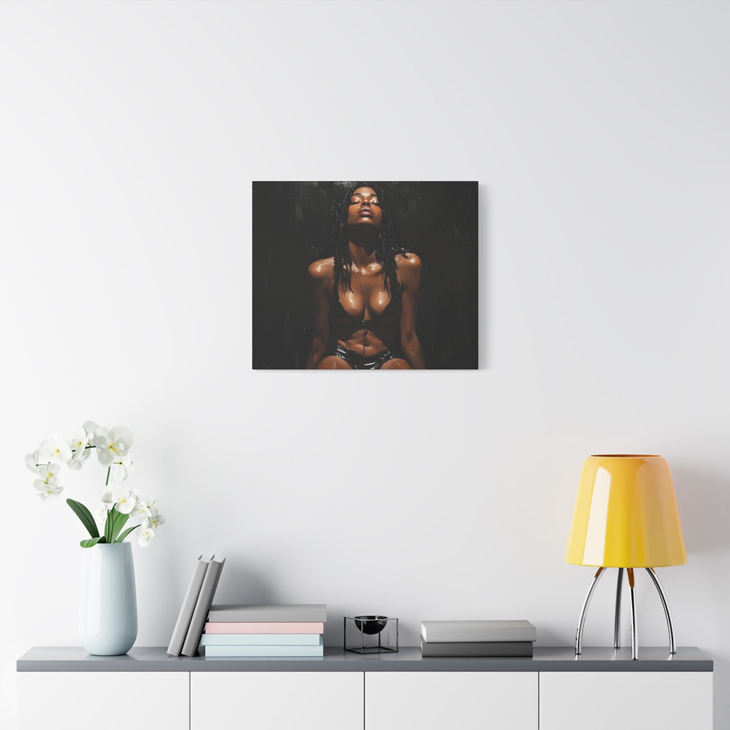 At The End Of The Day Afrocentric Black Woman Art Canvas Wall Print