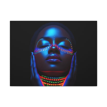 My Future Is Brighter Than The Darkness Black Woman Art Canvas Wall Print
