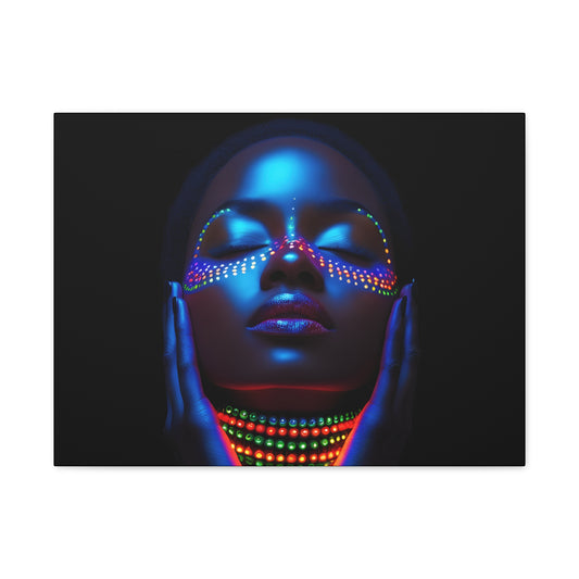 My Future Is Brighter Than The Darkness Black Woman Art Canvas Wall Print
