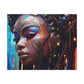 Princess Of The Past and Future Afrocentric Afrofuturism Abstract Black Artwork Canvas Wall Print