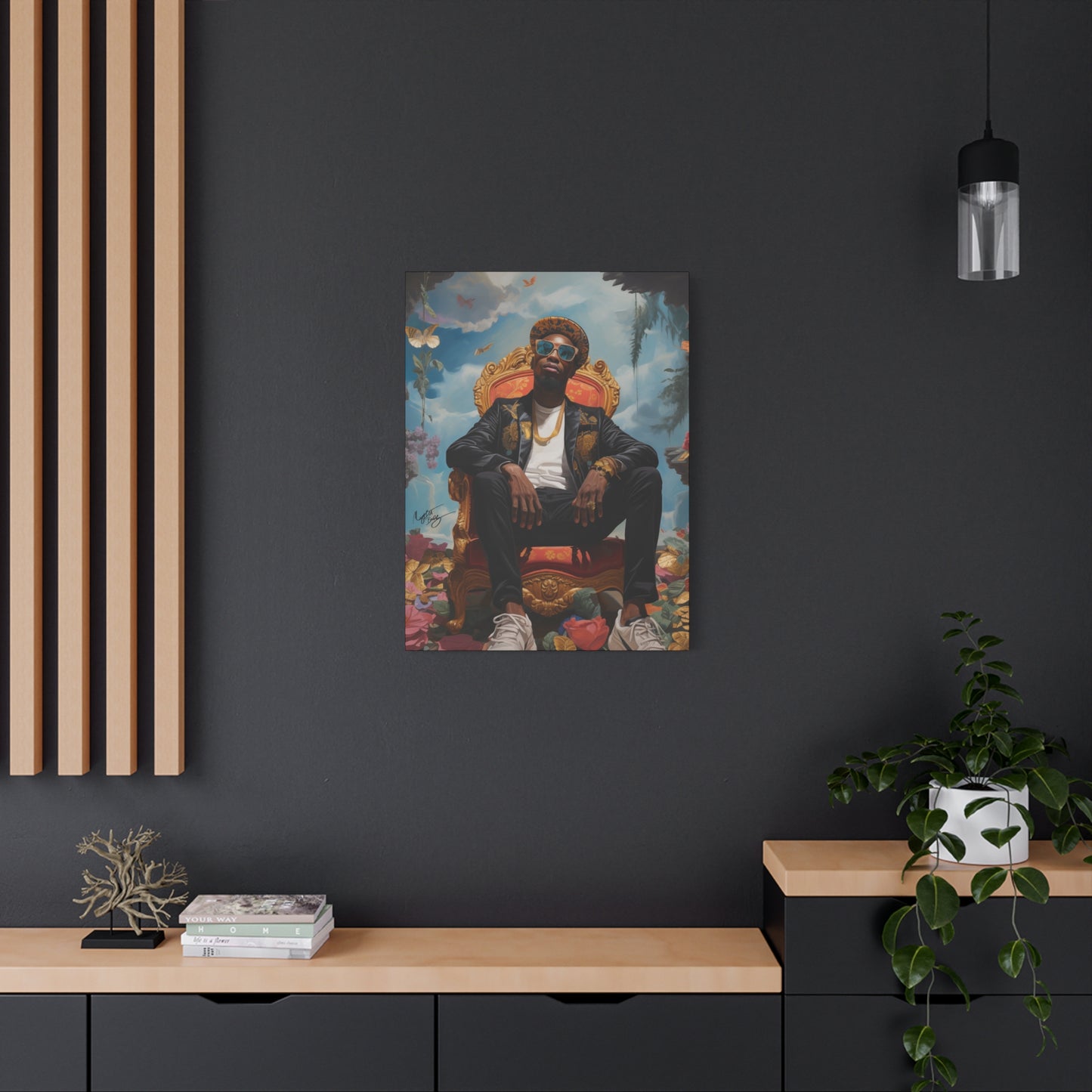 SurrealFlyism Afrocentric Black Man Art Canvas Wall Print