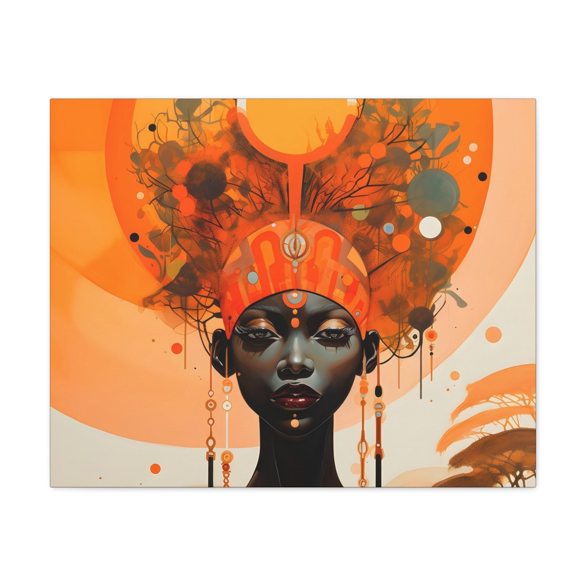 Beautiful Autumn Afternoon Black Woman Art Canvas Wall Print - Xtreme Shopper