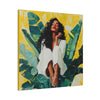 It's A Beautiful Day Afrocentric Black Woman Abstract Art Canvas Wall Print
