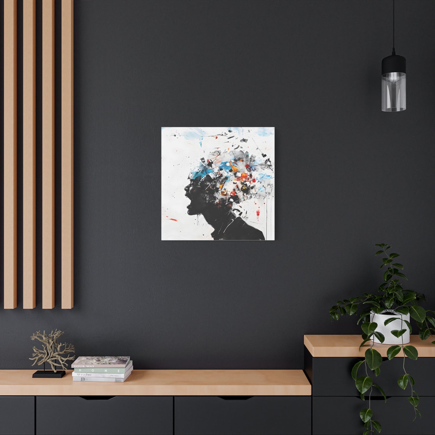 Frustration Afrocentric Black Art Canvas Wall Print