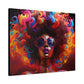 Groovy Summer Black Woman Psychedelic Themed Artwork Canvas Wall Print - Xtreme Shopper
