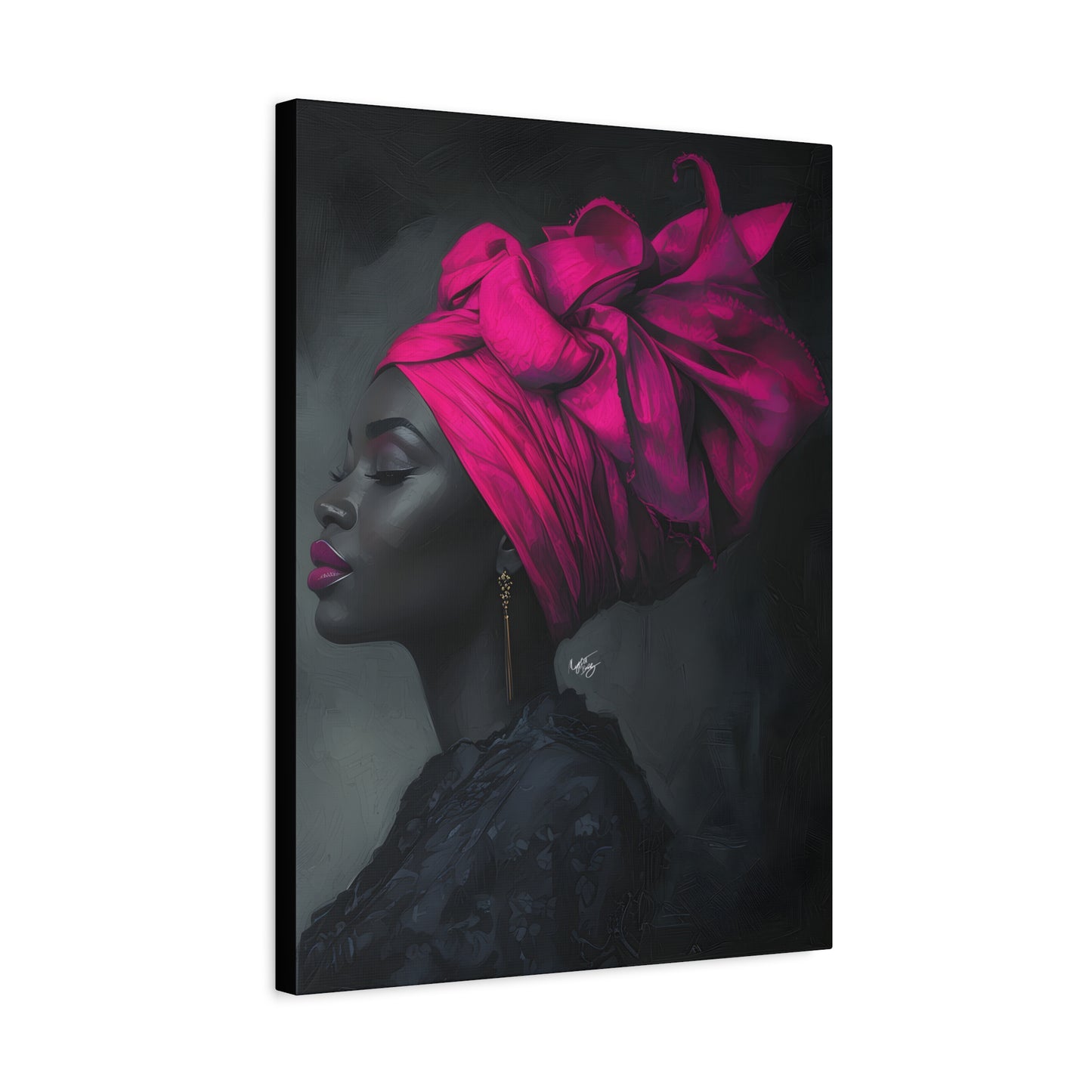 So Still Black Woman Wall Canvas Art