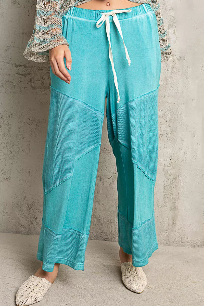 POL Elastic Waistband Wide Leg Pants with Drawstring - Xtreme Shopper