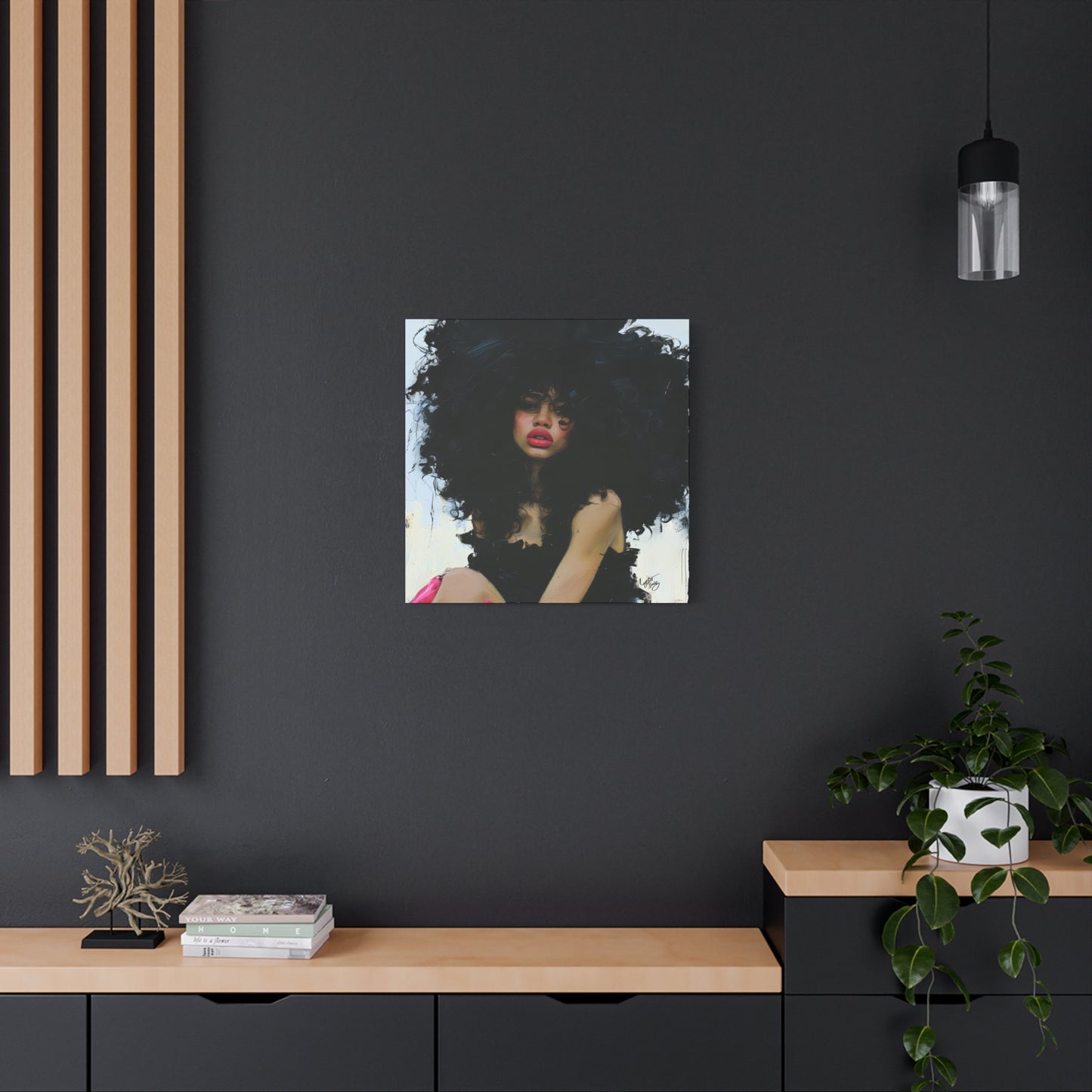 Mary Afrocentric Black Woman Art Canvas Wall Print