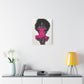 Pink Is My Color Black Woman Art Canvas Wall Print