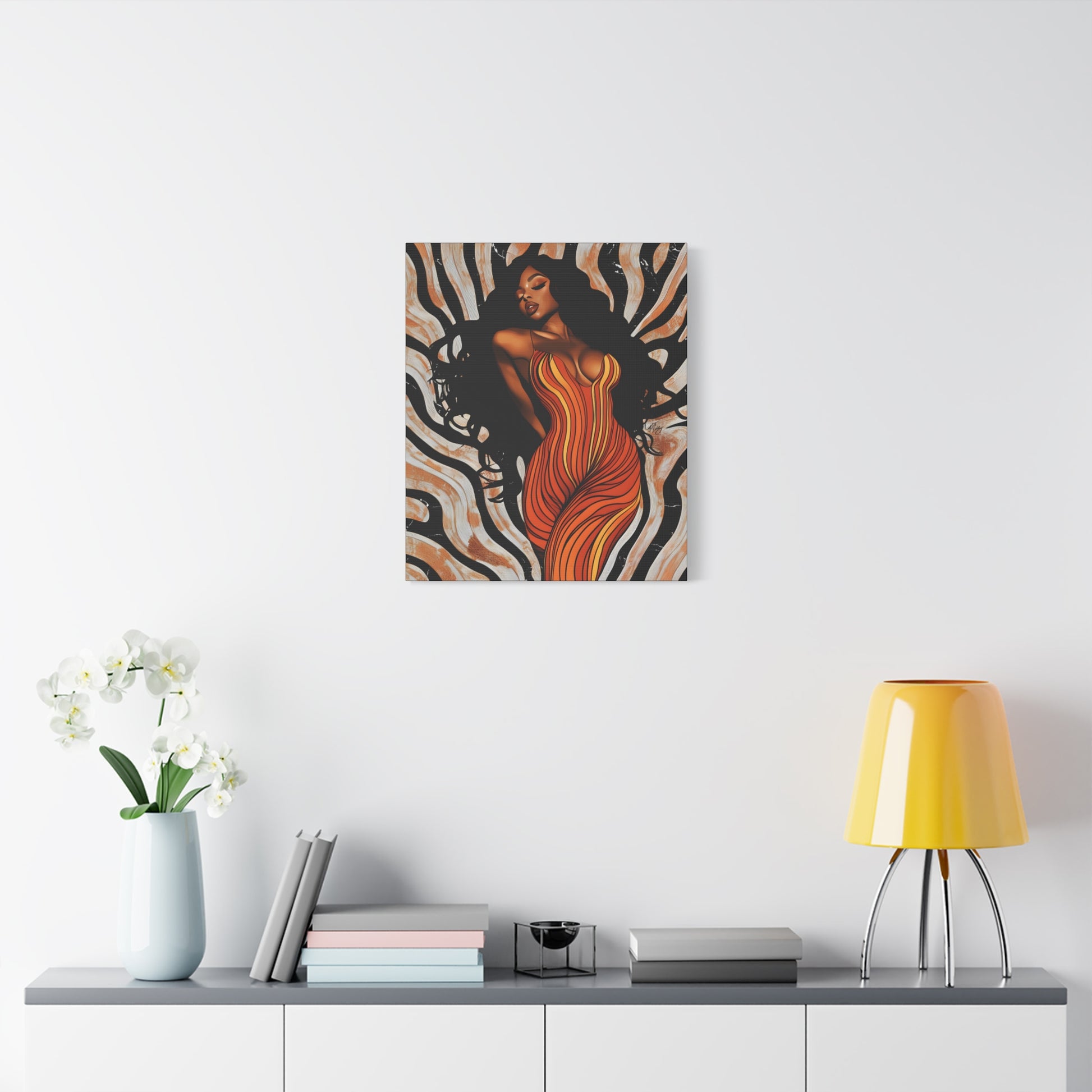 The Rhythm Is In Me Afrocentric Black Woman Art Canvas Wall Print - Xtreme Shopper