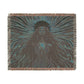 Sun Kissed Black Woman Art Woven Throw Blanket