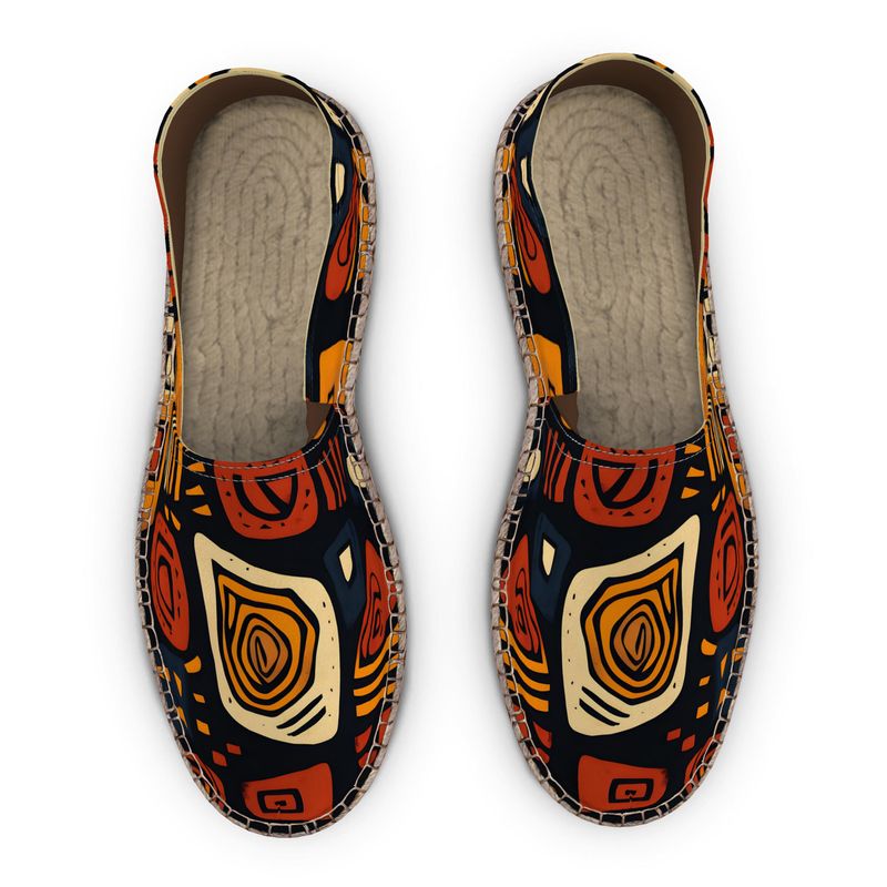 So Natural Abstract Ethnic Printed Espadrilles