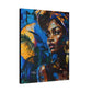 Vacation Vibes Afrocentric Black Woman Abstract Art Canvas Wall Print