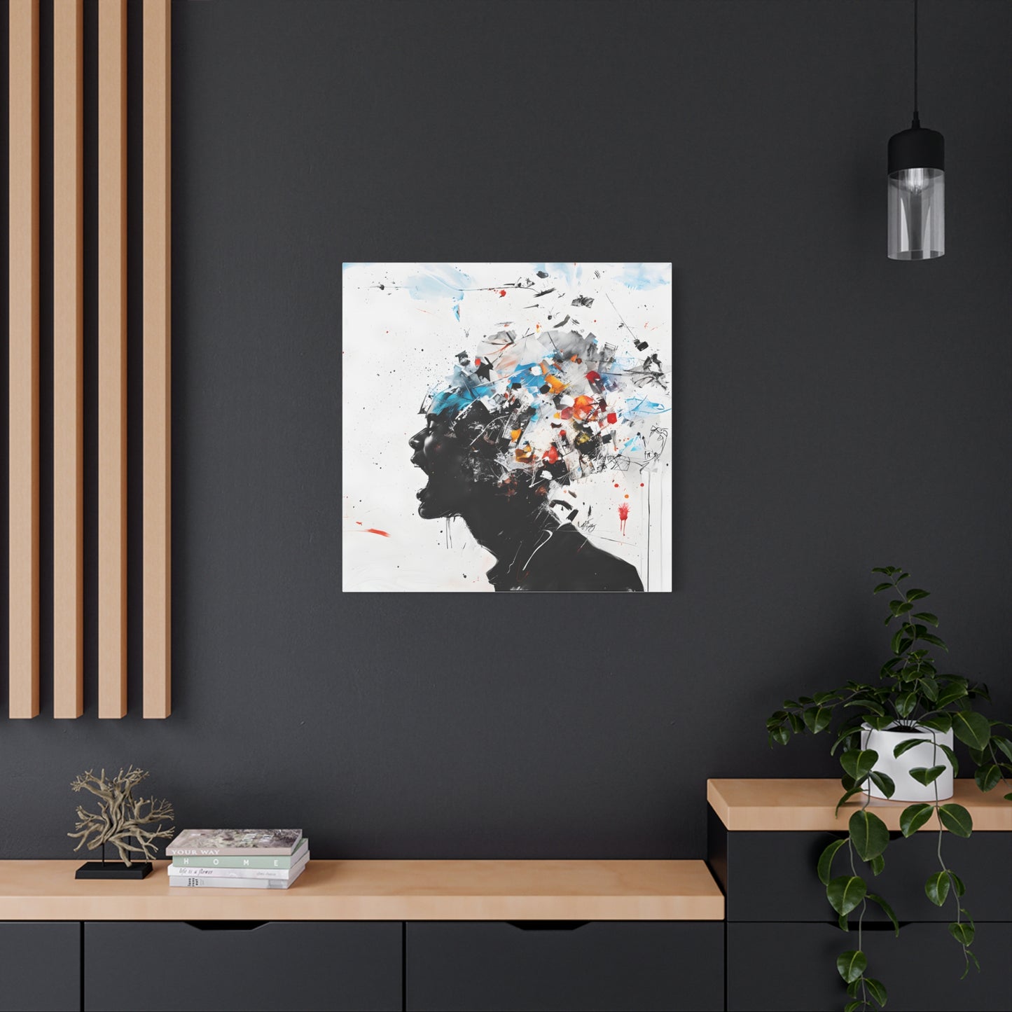 Frustration Afrocentric Black Art Canvas Wall Print
