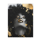 Gold Is My Passion Afrocentric Black Woman Abstract Art Canvas Wall Print