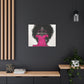 Pink Is My Color Black Woman Art Canvas Wall Print