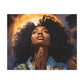 Please Deliver Me Peace The Moment Afrocentric Black Woman Spiritual Art Canvas Wall Print