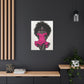 Pink Is My Color Black Woman Art Canvas Wall Print