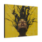 Hype Afrocentric Black Woman Art Canvas Wall Print