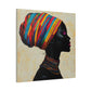 Regal Thoughts Afrocentric Black Woman Art Canvas Wall Print