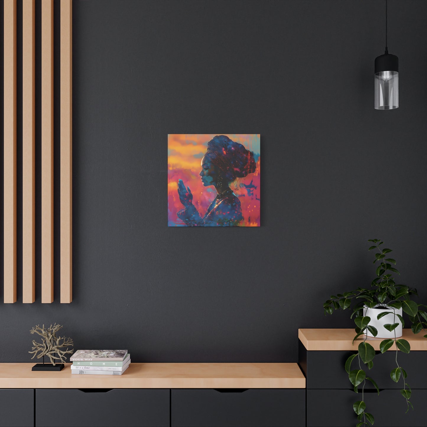 Manifest It Afrocentric Black Woman Art Canvas Wall Print - Xtreme Shopper