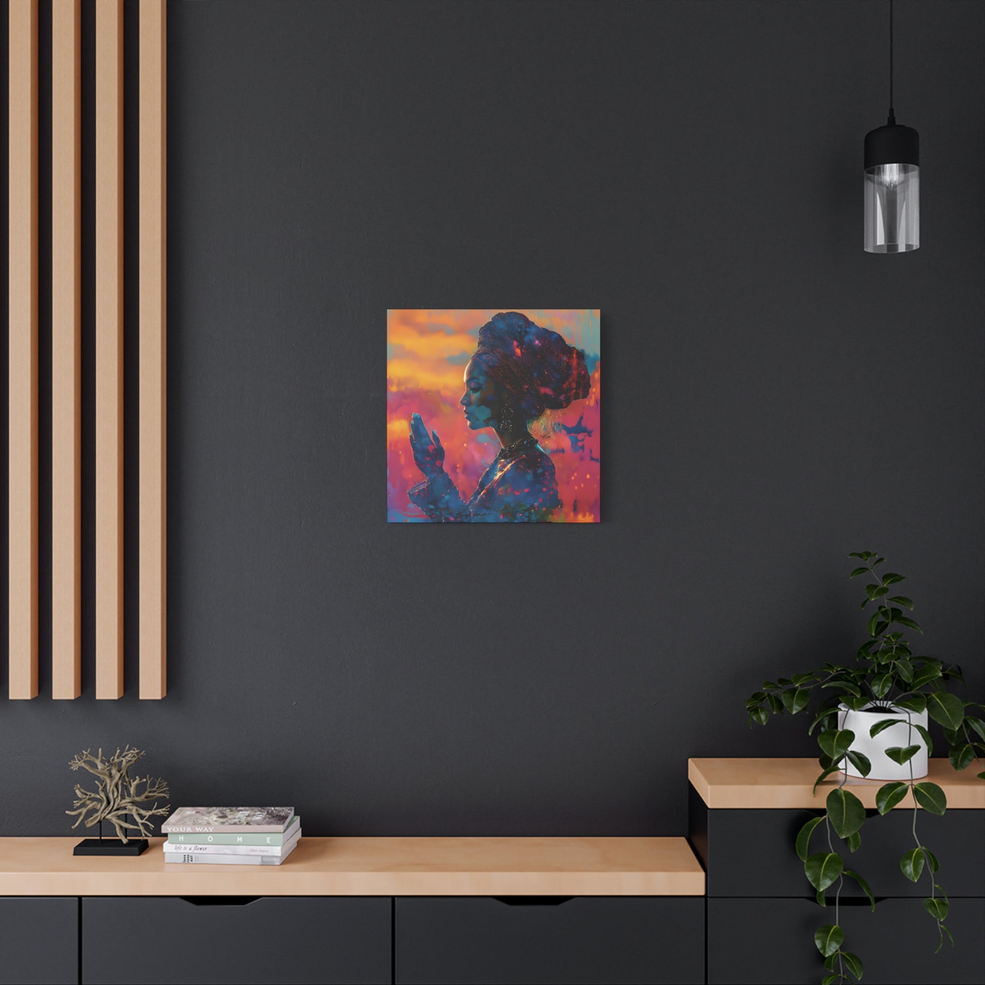Manifest It Afrocentric Black Woman Art Canvas Wall Print - Xtreme Shopper
