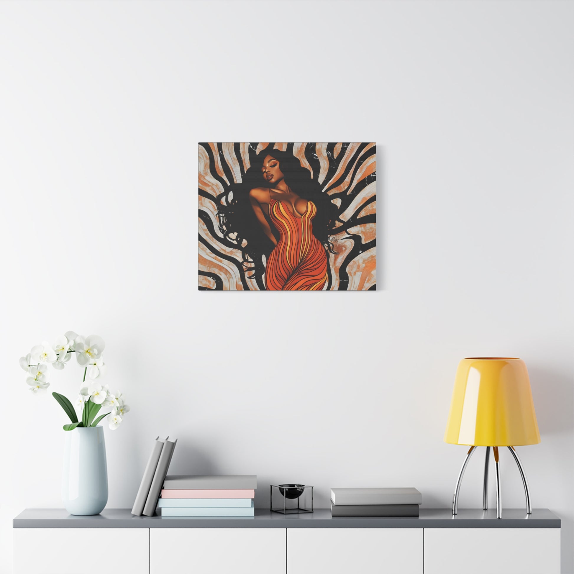 The Rhythm Is In Me Afrocentric Black Woman Art Canvas Wall Print - Xtreme Shopper