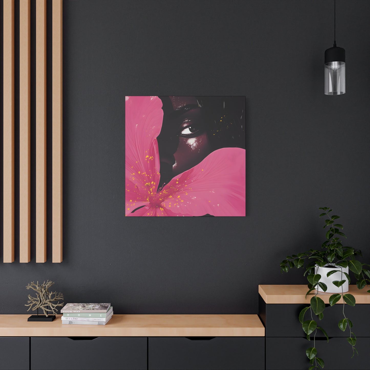 Beautiful Secrets Afrocentric Black Woman Art Canvas Wall Print - Xtreme Shopper