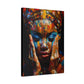Heavy Is The Head That Wears The Crown Afrocentric Black Woman Abstract Art Canvas Wall Print