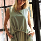 Davi & Dani Drawstring Hem Round Neck Tank and Pants Set - Xtreme Shopper
